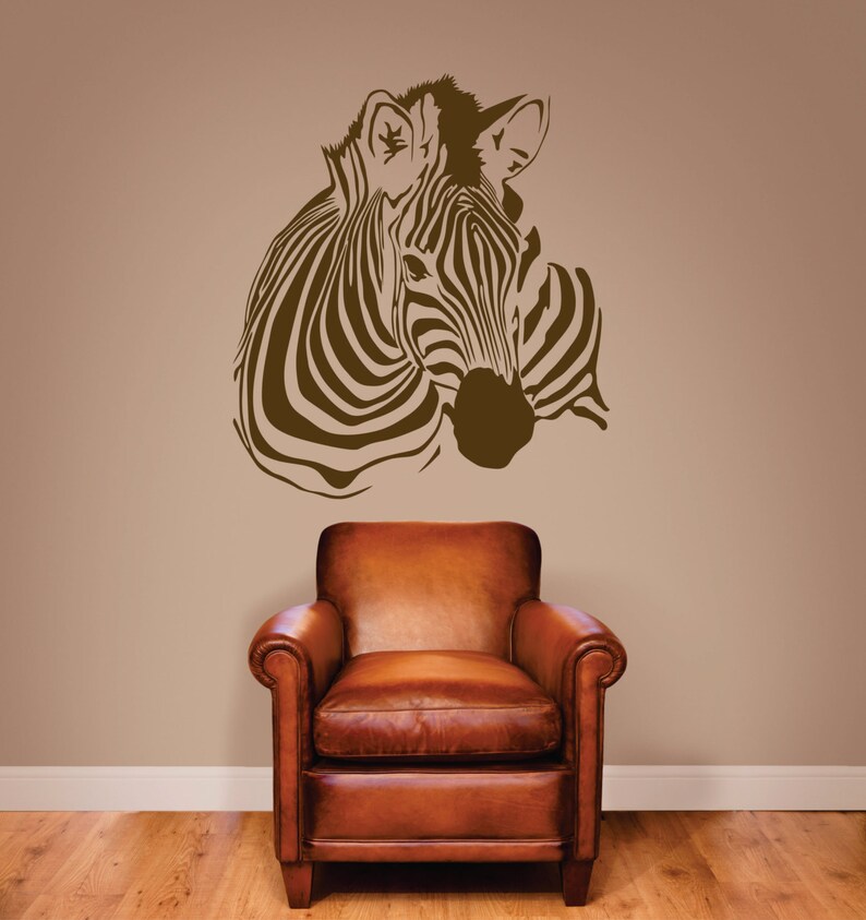 Zebra Wall Decal Zebra Stripe Decal Zebra Decor Zebra Art Etsy