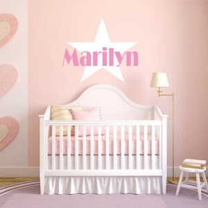 Personalized Wall Decal, Hollywood Star, Baby Nursery Decal, Nursery Name Decal, Star Decal, Girl Name Decal, Hollywood Celebrity