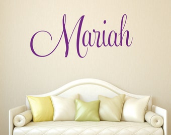 Name Wall Decal, Nursery Wall Decal, Girls Personalized Wall Decal, Personalized Name Decal, Vinyl Wall Decal - WD0216