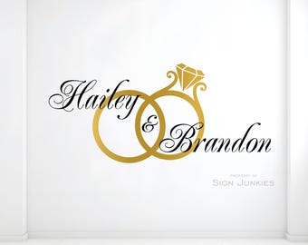 Personalized Wedding Dance Floor Decal: Monogram Decor