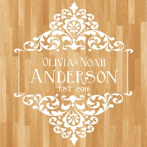 Wedding Decor, Dance Floor Decal, Wedding Floor Decal, Wedding Monogram Decal, Vinyl Floor Decal, Wedding Decoration DFD0007 image 5