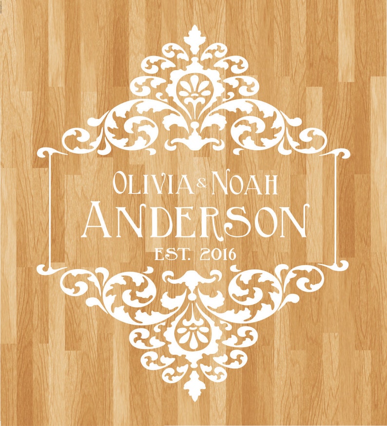 Wedding Decor, Dance Floor Decal, Wedding Floor Decal, Wedding Monogram Decal, Vinyl Floor Decal, Wedding Decoration DFD0007 image 5