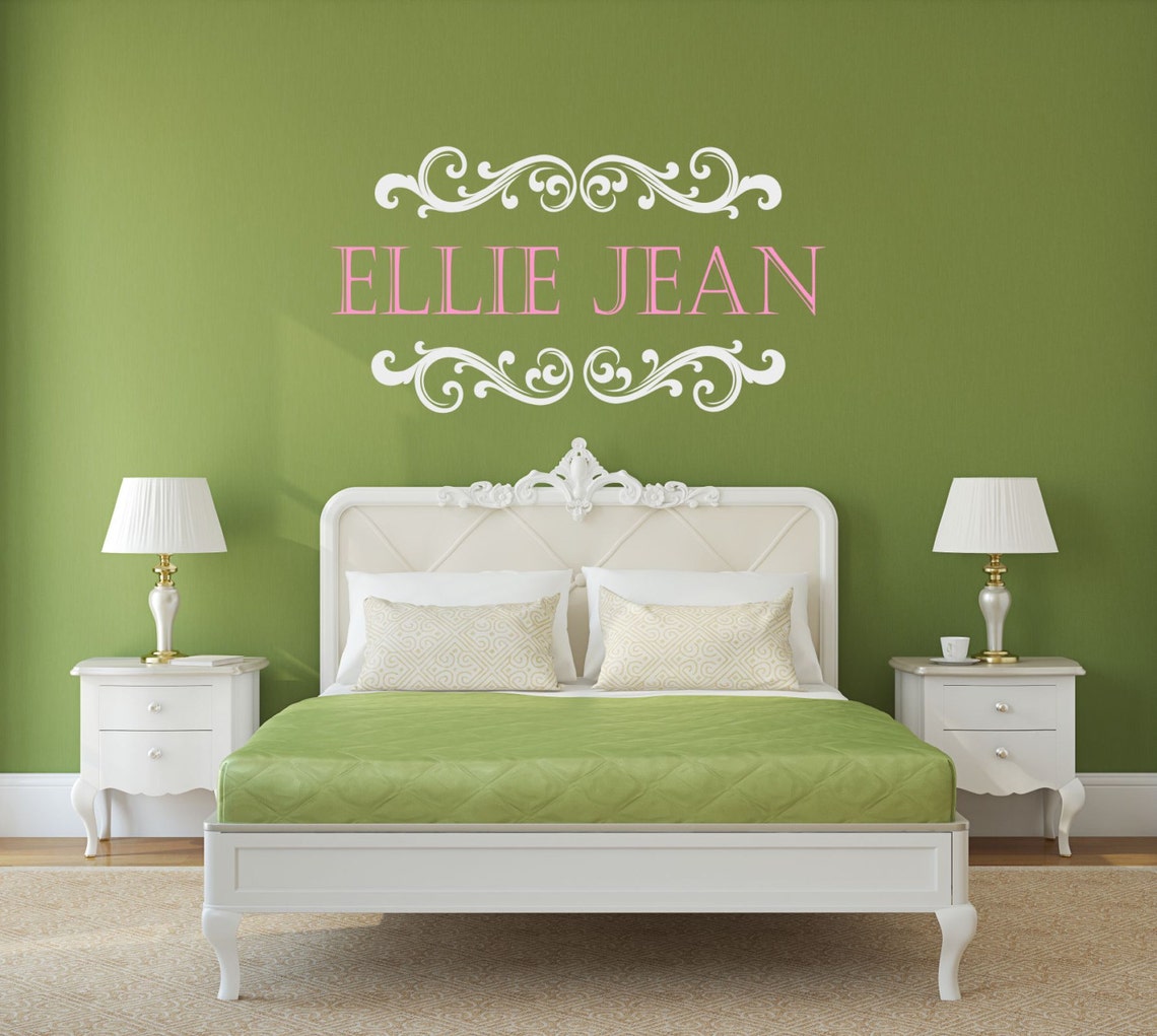 Nursery Wall Decal Baby Girl Nursery Girls Name Wall Decal Etsy