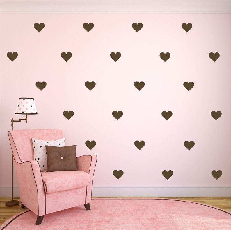 Gold Heart Decal Heart Decals Colors Heart Wall Decals Gold Etsy