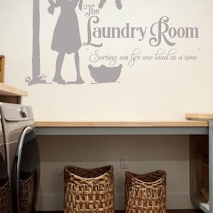 Laundry Sign Decal - Perfect Laundry Room Decor and Wall Art  "The Laundry Room - Sorting out life one load at a time."