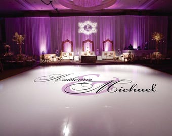 Personalized Wedding Dance Floor Monogram Decal