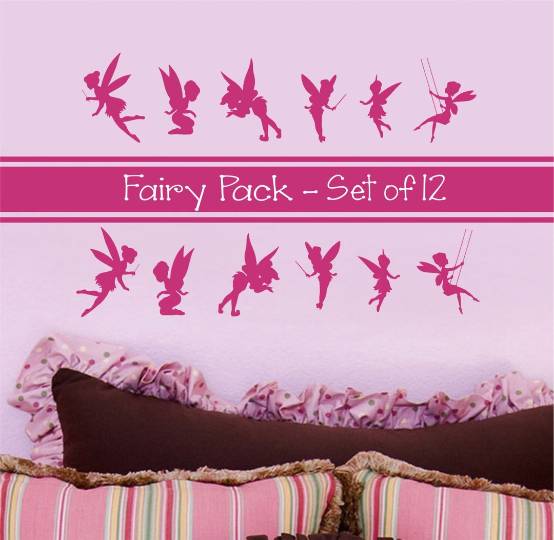 Fairy Wall Decal Set: Girls Princess Decor (12 Fairies) - Etsy