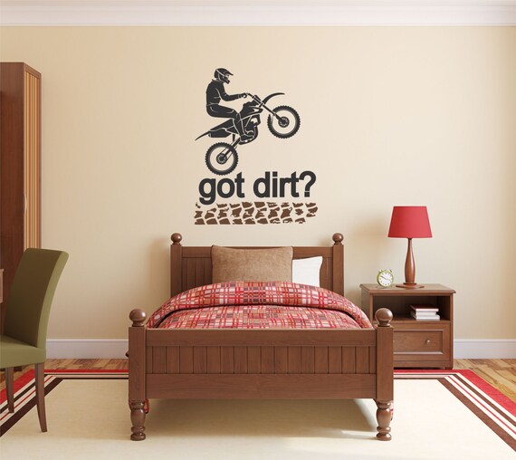 Motocross Wall Decal Motocross Decor Dirt Bike Wall Decal Got Dirt Motocross Sign Motocross Room Dirt Bike Room Wd0030