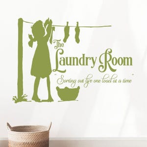 Laundry Sign Decal - Perfect Laundry Room Decor and Wall Art  "The Laundry Room - Sorting out life one load at a time."
