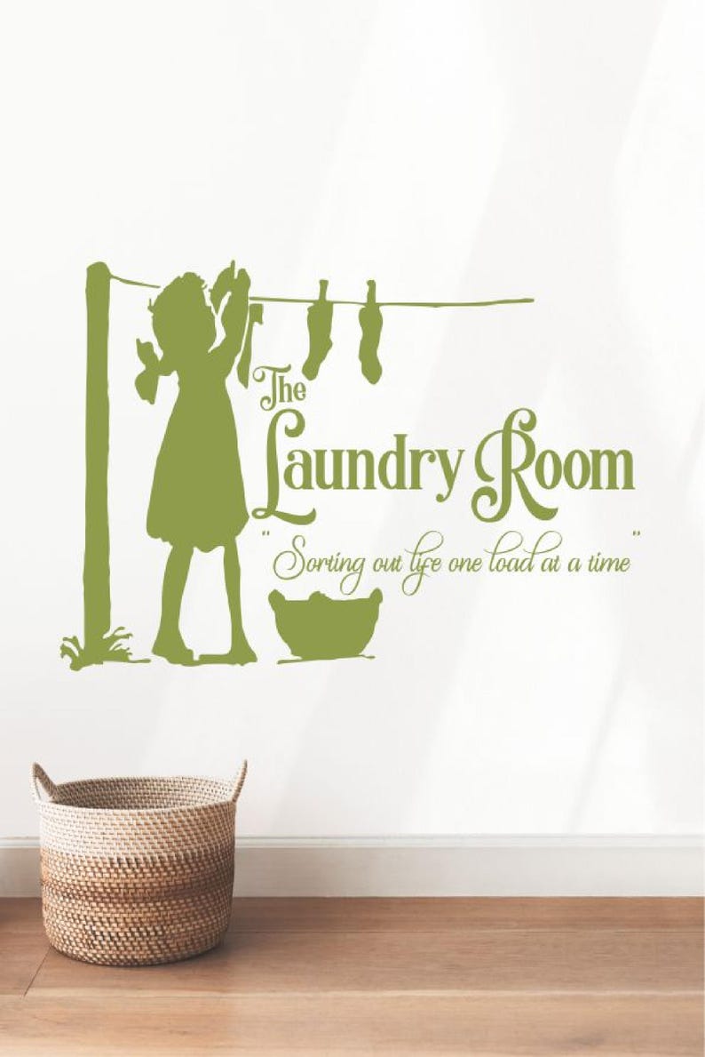 Laundry Sign Decal - Perfect Laundry Room Decor and Wall Art  "The Laundry Room - Sorting out life one load at a time."