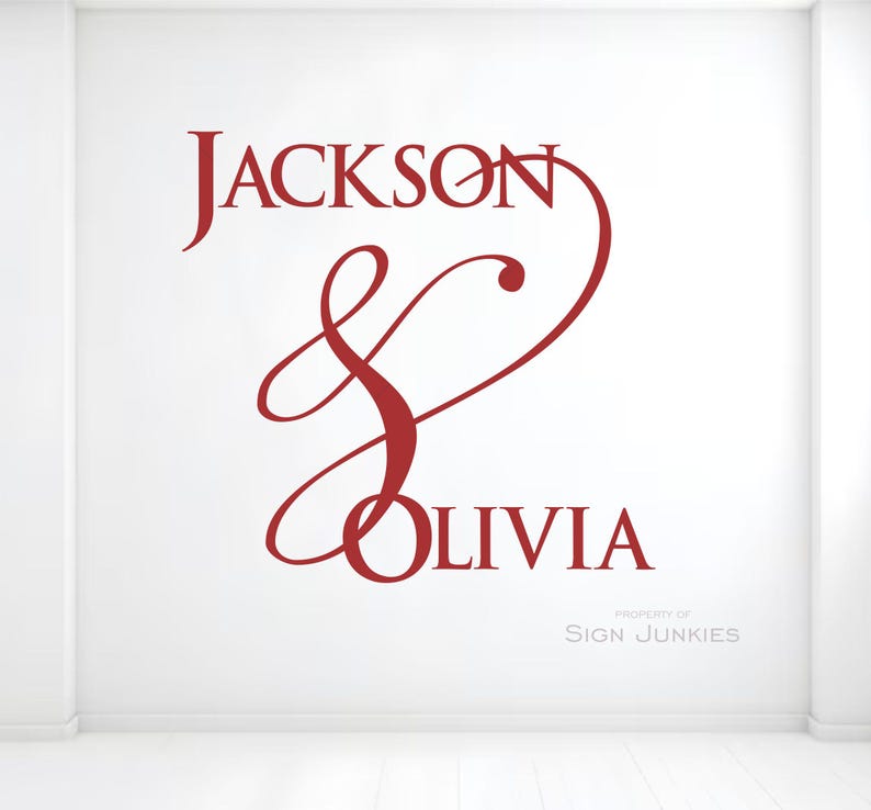 Custom Wedding Monogram Floor Decal: Personalized Vinyl Dance Floor Sticker image 3