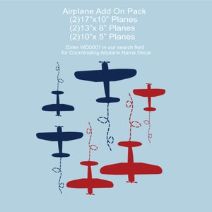 Airplane Decal Plane Pack Medium - Add-On for Initial and Name vinyl wall decal