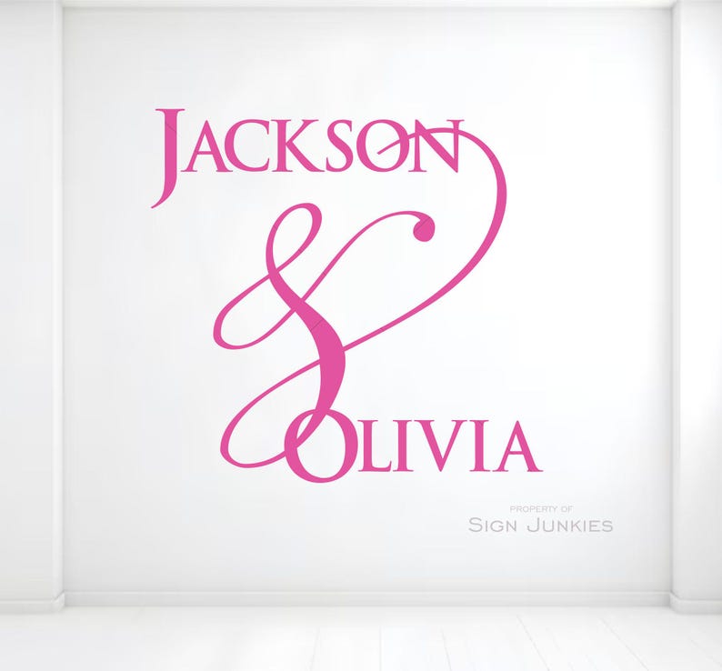 Custom Wedding Monogram Floor Decal: Personalized Vinyl Dance Floor Sticker image 5