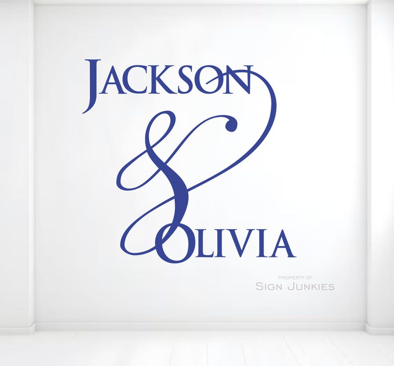 Custom Wedding Monogram Floor Decal: Personalized Vinyl Dance Floor Sticker image 4