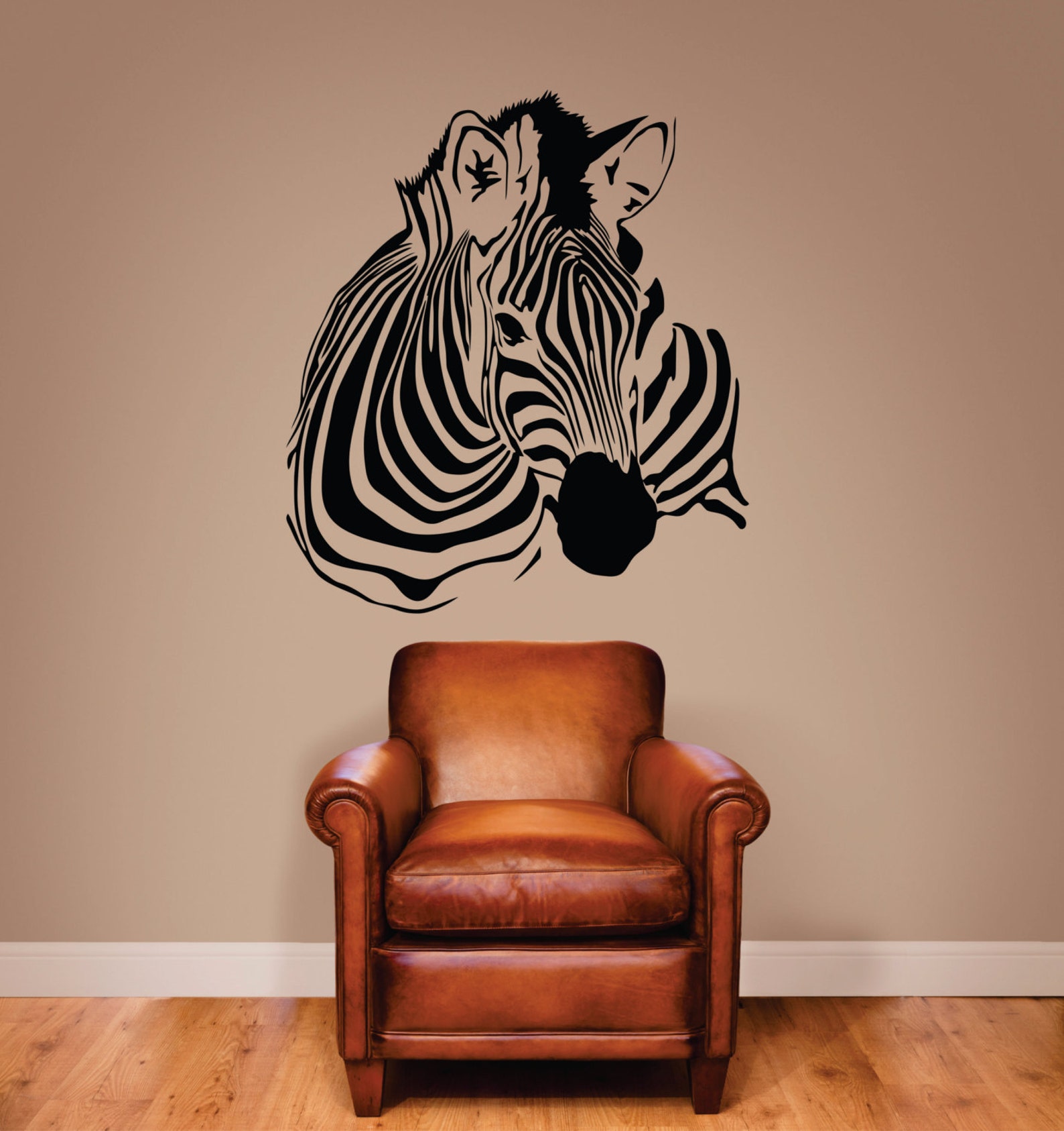 Zebra Wall Decal Zebra Stripe Decal Zebra Decor Zebra Art Etsy