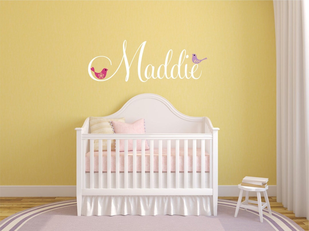 Personalzed Bird Vinyl Name Wall Decal for Room/nursery/party Decor or ...