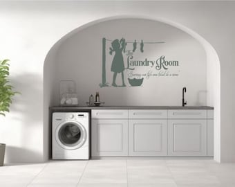 Laundry Sign Decal - Perfect Laundry Room Decor and Wall Art  &quot;The Laundry Room - Sorting out life one load at a time.&quot;
