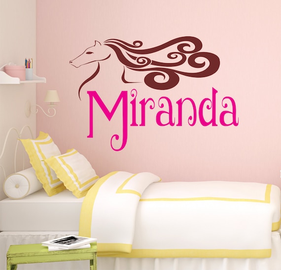 Horse Wall Decal Horse Art Personalized Horse Decal Nursery Etsy