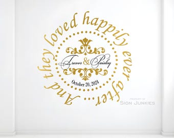 Personalized Wedding Dance Floor Decal: Custom Names & Date
