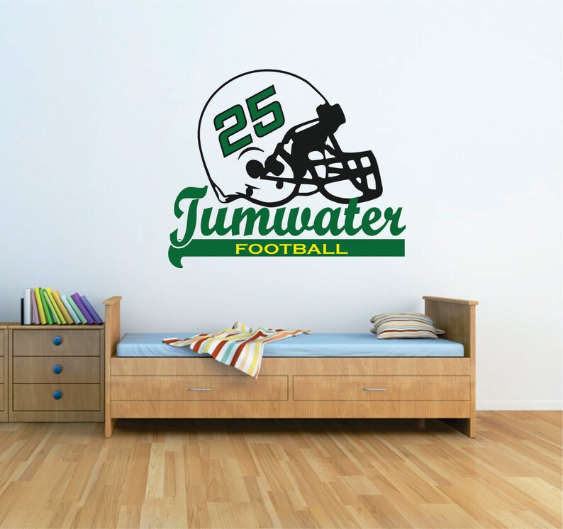 Football Wall Decal Football Team Decal Football Nursery Etsy