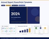 Annual Report PowerPoint Template | 27 Slides | Year in Review | Fully Editable | Corporate Presentation | Instant Download
