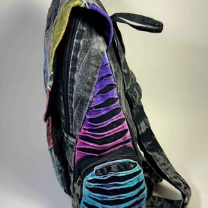 Soho Black Patchwork Backpack - Smokin Resin Company