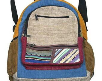 Assorted Patchwork Hemp Backpack