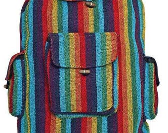 Rainbow Woven Backpack