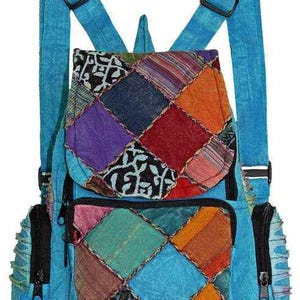 Soho Black Patchwork Backpack - Smokin Resin Company