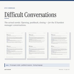 Manager Scripts Bundle | 15 Difficult Conversations Templates (Fillable PDF)