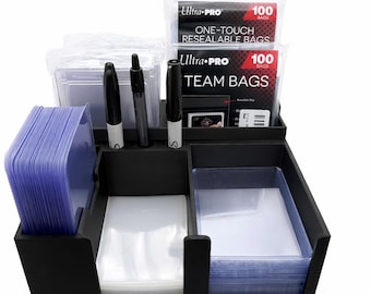 RIP COMMANDER Card Sleeving RIP Station Organizer  Tcg & Sports cards  Black