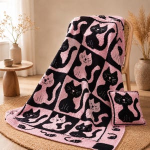 Gehäkelte Katzendecke, Patchworkdecke Afghan (PDF Download)