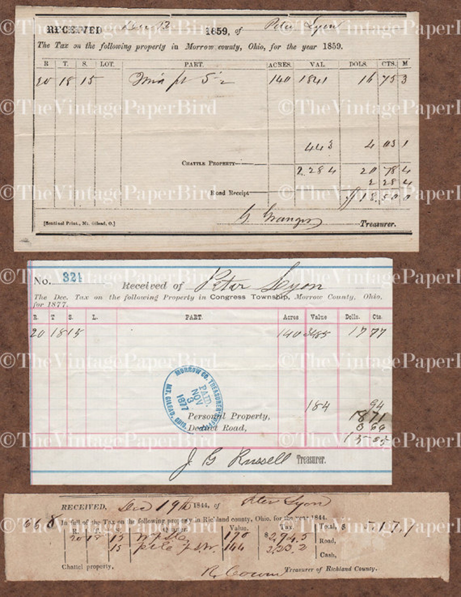 Vintage Receipts 16 Pieces 8.5x11 300 Dpi PDF Etsy