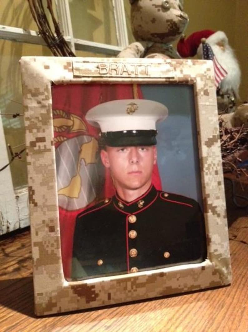 Military Name Tape Picture Frame 8x10 Etsy