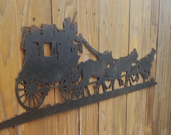 STAGECOACH Metal sign/Western/Cowboy/Old west/SASS/Pony Express/Ranch Decor