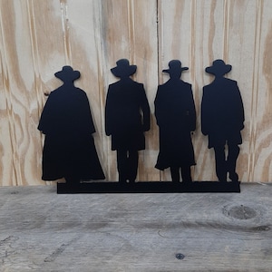 Cowboys/Metal/ Sign/Silhouette/Western/decor/Tombstone/Doc Holiday/Western movie/Old West/Ranch decor