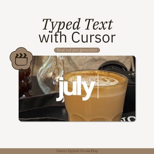 Typed Text with Cursor | Final Cut Pro Generator/Template | Video Design Assets | Vlog Editing | Minimal Design | Aesthetic Design