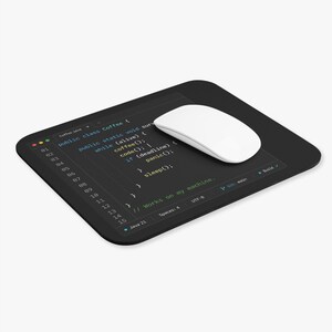 Coffee Java Code Snippet Mouse Pad | Programmer Coding Desk Mat | Programmer Gift, image 4
