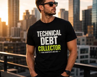 Technical Debt Collector T-Shirt | Software Developer Tech Humor Tee