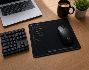 Python Developer Mouse Pad, Coding Humor Desk Mat, Programmer Gift