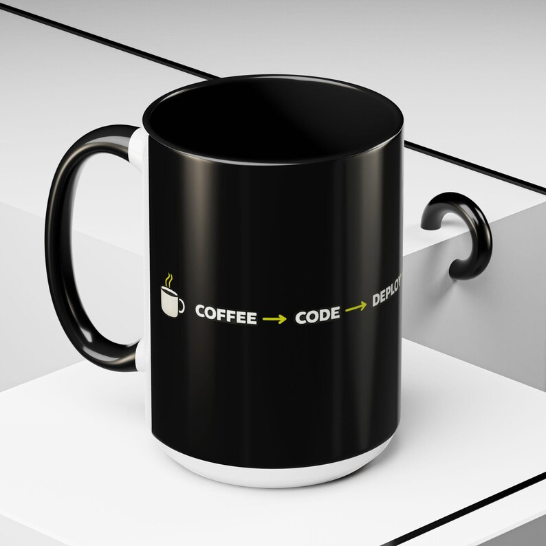 Code Deploy Panic Coffee mug | Programmer Dev Ops Ceramic Mug bild 6