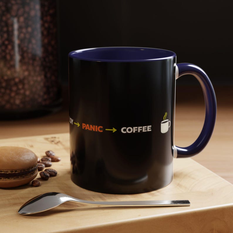 Code Deploy Panic Coffee mug | Programmer Dev Ops Ceramic Mug bild 5