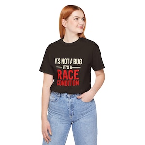 Camiseta "Condição de Corrida", Camiseta com Humor para Desenvolvedor Java, Piada de Programação para Engenheiro de Software imagem 6