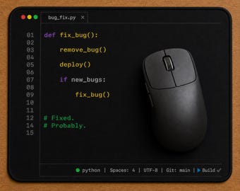 Python Developer Mouse Pad, Coding Humor Desk Mat, Programmer Gift