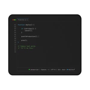JavaScript Developer Mouse Pad, Programmer Coding Desk Mat, Funny Developer Gift, Software Engineer Mouse Pad, JavaScript Desk Decor image 3