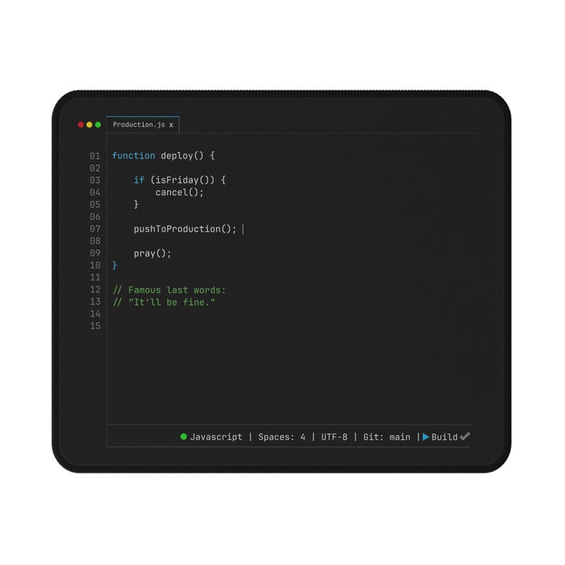 JavaScript Developer Mouse Pad, Programmer Coding Desk Mat, Funny Developer Gift, Software Engineer Mouse Pad, JavaScript Desk Decor image 3