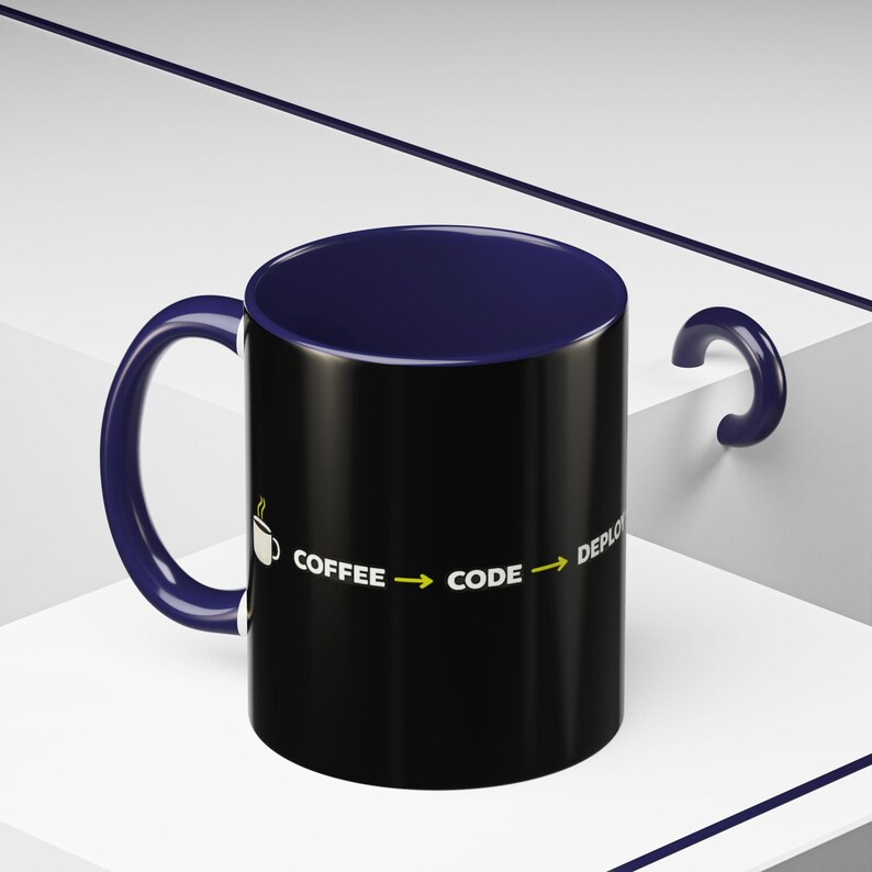 Code Deploy Panic Coffee mug | Programmer Dev Ops Ceramic Mug bild 7