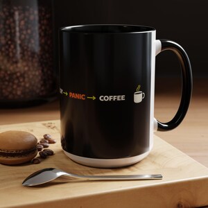 Code Deploy Panic Coffee mug | Programmer Dev Ops Ceramic Mug bild 4