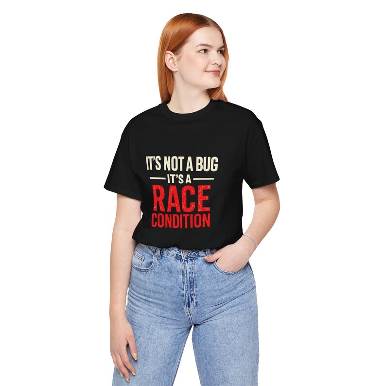 Camiseta "Condição de Corrida", Camiseta com Humor para Desenvolvedor Java, Piada de Programação para Engenheiro de Software imagem 5