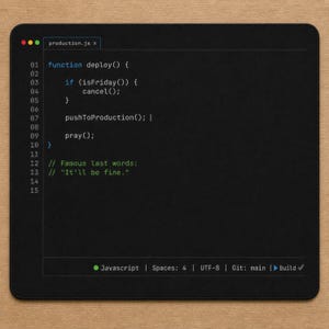 Mauspad für JavaScript-Entwickler, lustige Schreibtischunterlage für Programmierer, Geschenk für Software-Ingenieure
